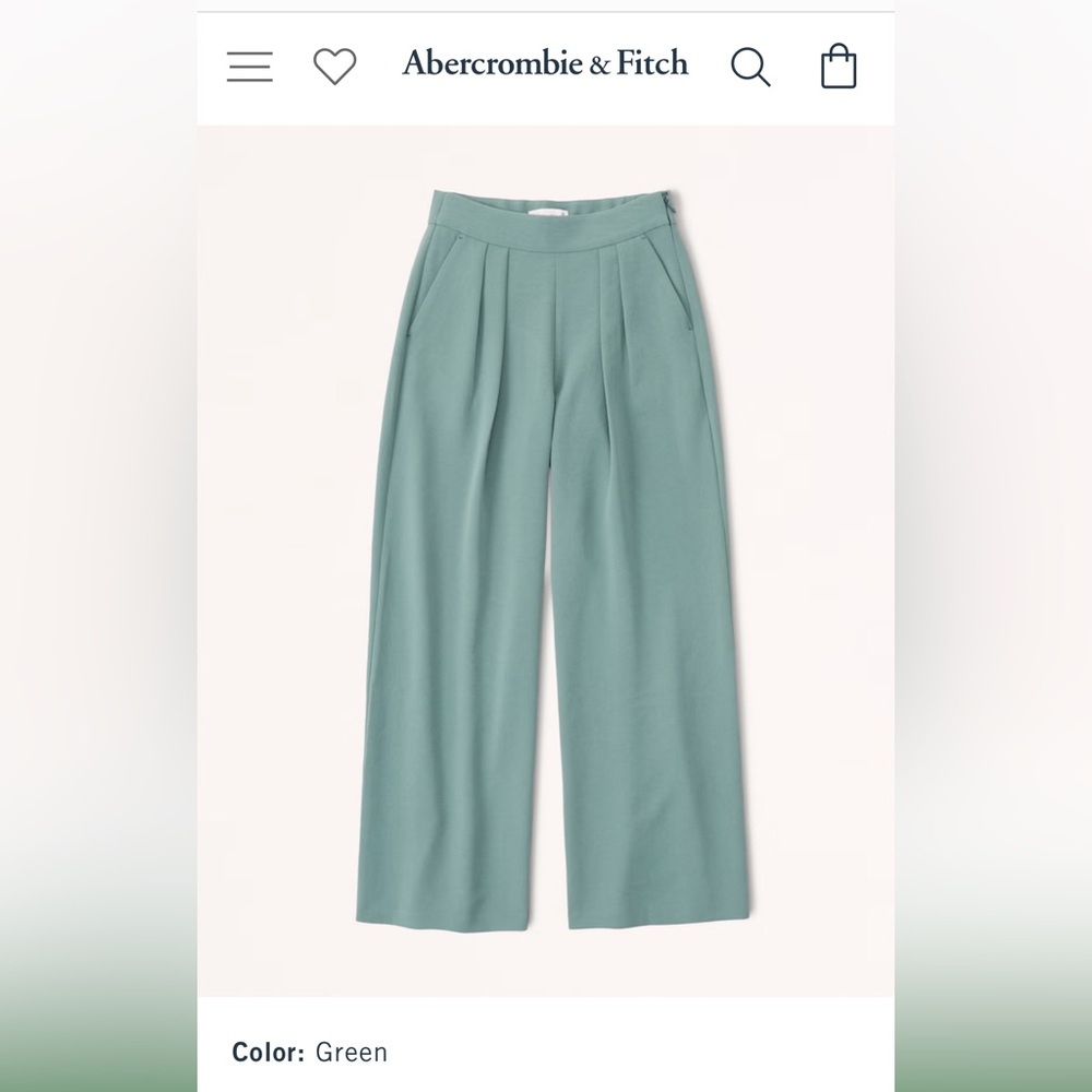 ✨LAST CHANCE! Moving Sale! ✨A&F tailored Sloane pants (green) NWT